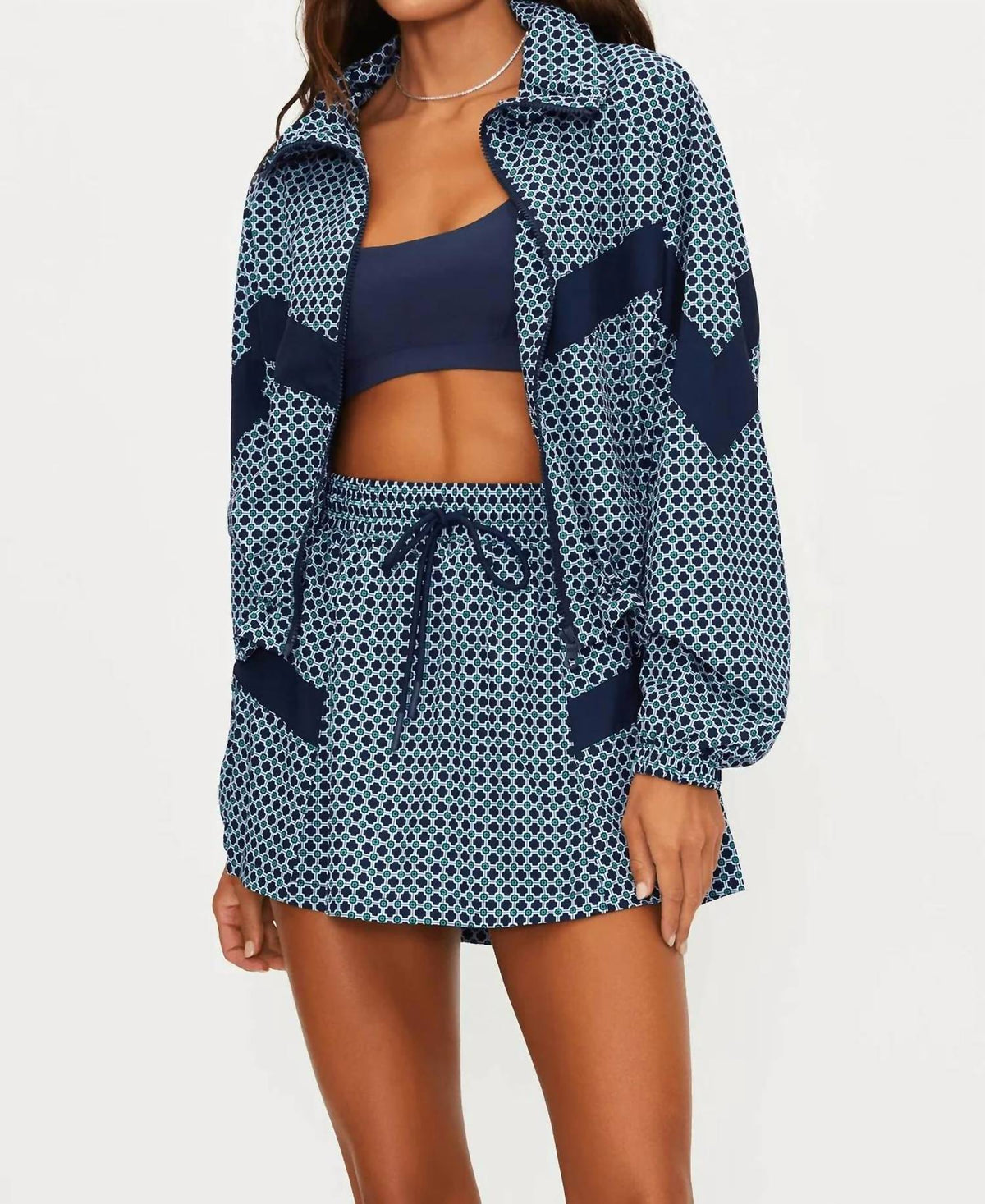 Casen Full Zip Jacket In Twilight Tides Geo