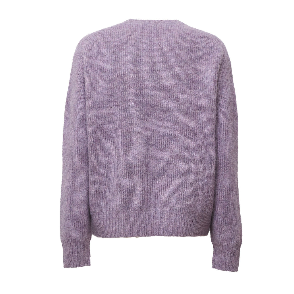 Ribbed Knit Boxy Rounded Hem Pullover