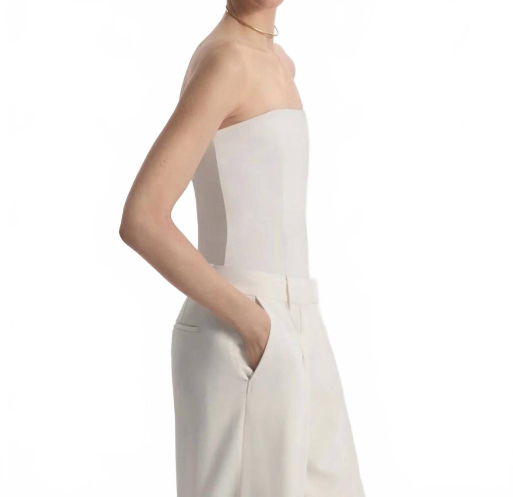 Strapless Bustier Top In Ivory