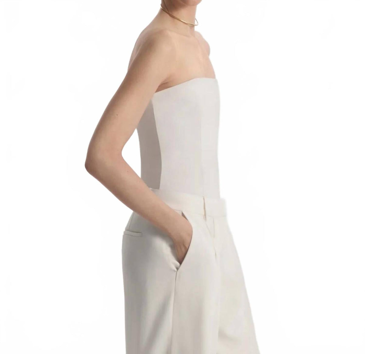 Strapless Bustier Top In Ivory
