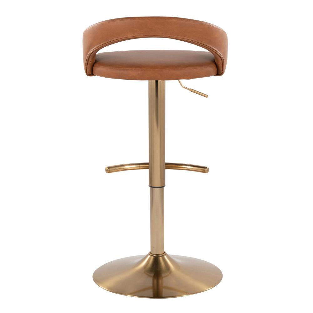 Contemporary Adjustable Bar Chairs with Padded Seating and Elegant Metal Frames