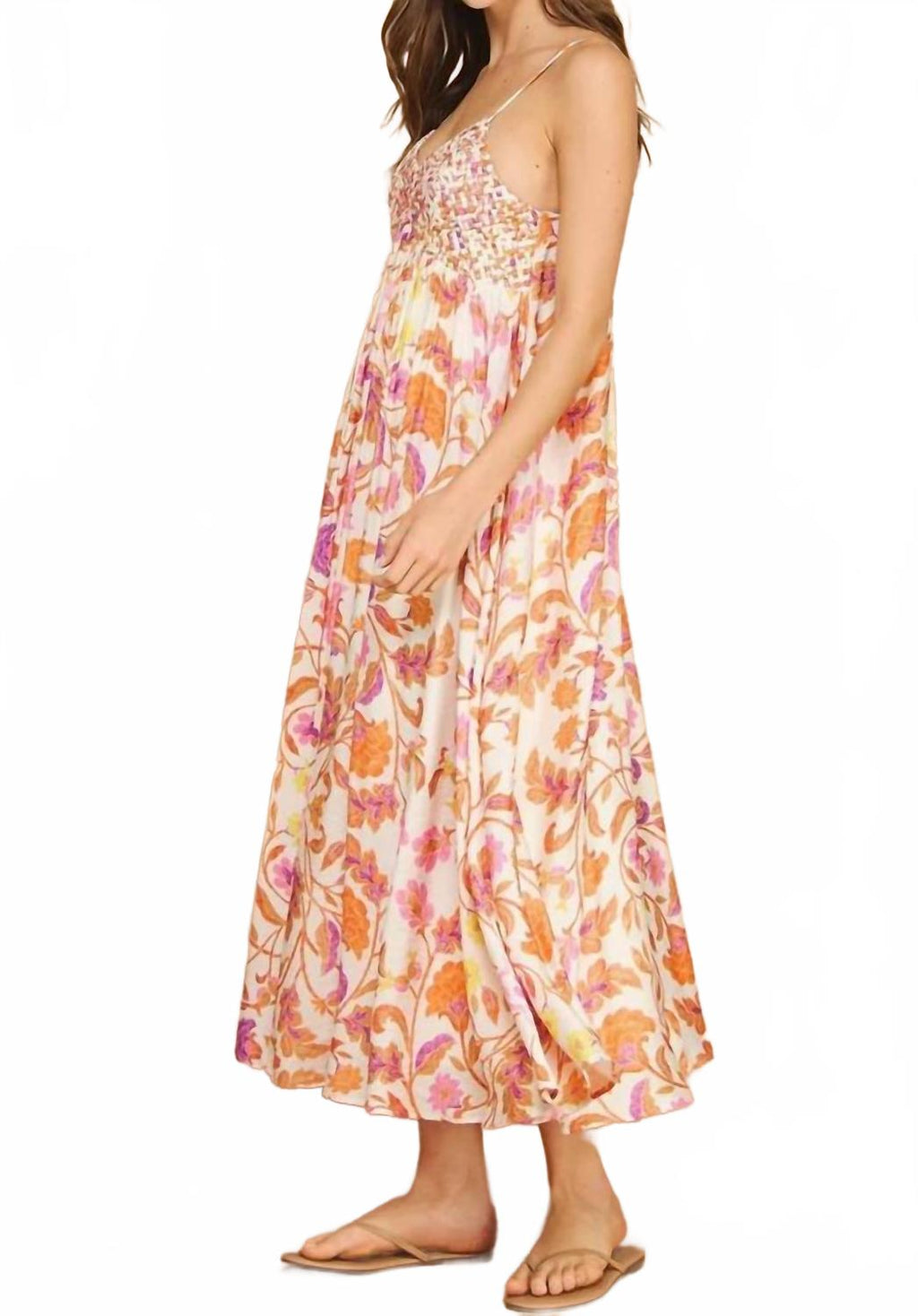 Bella Maxi Dress In Pink Multi