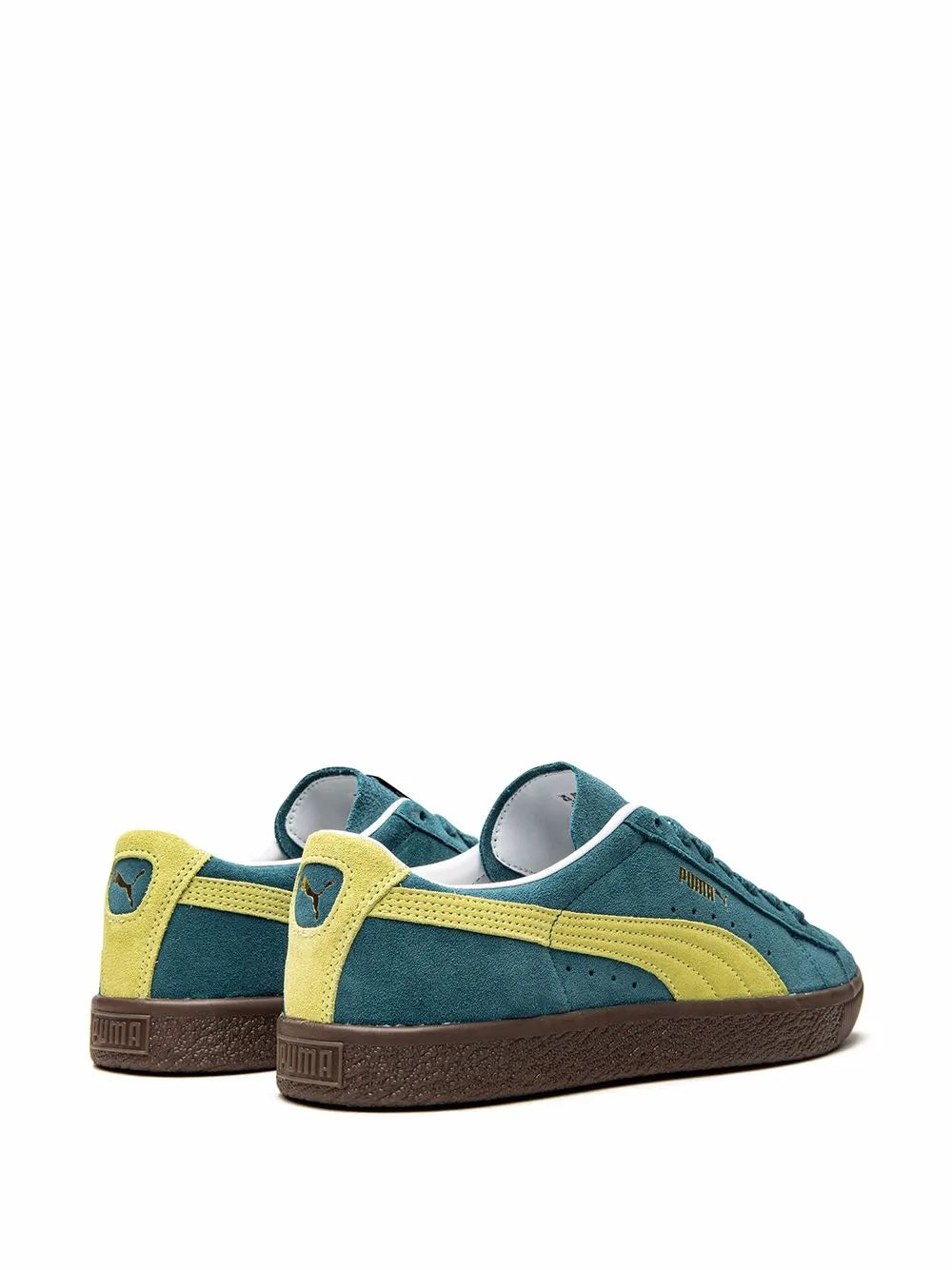 Puma Suede Vtg Blue Coral/Yellow Alert Sneakers