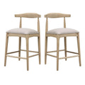 Contemporary Upholstered Bar Chairs with Comfortable Footrests