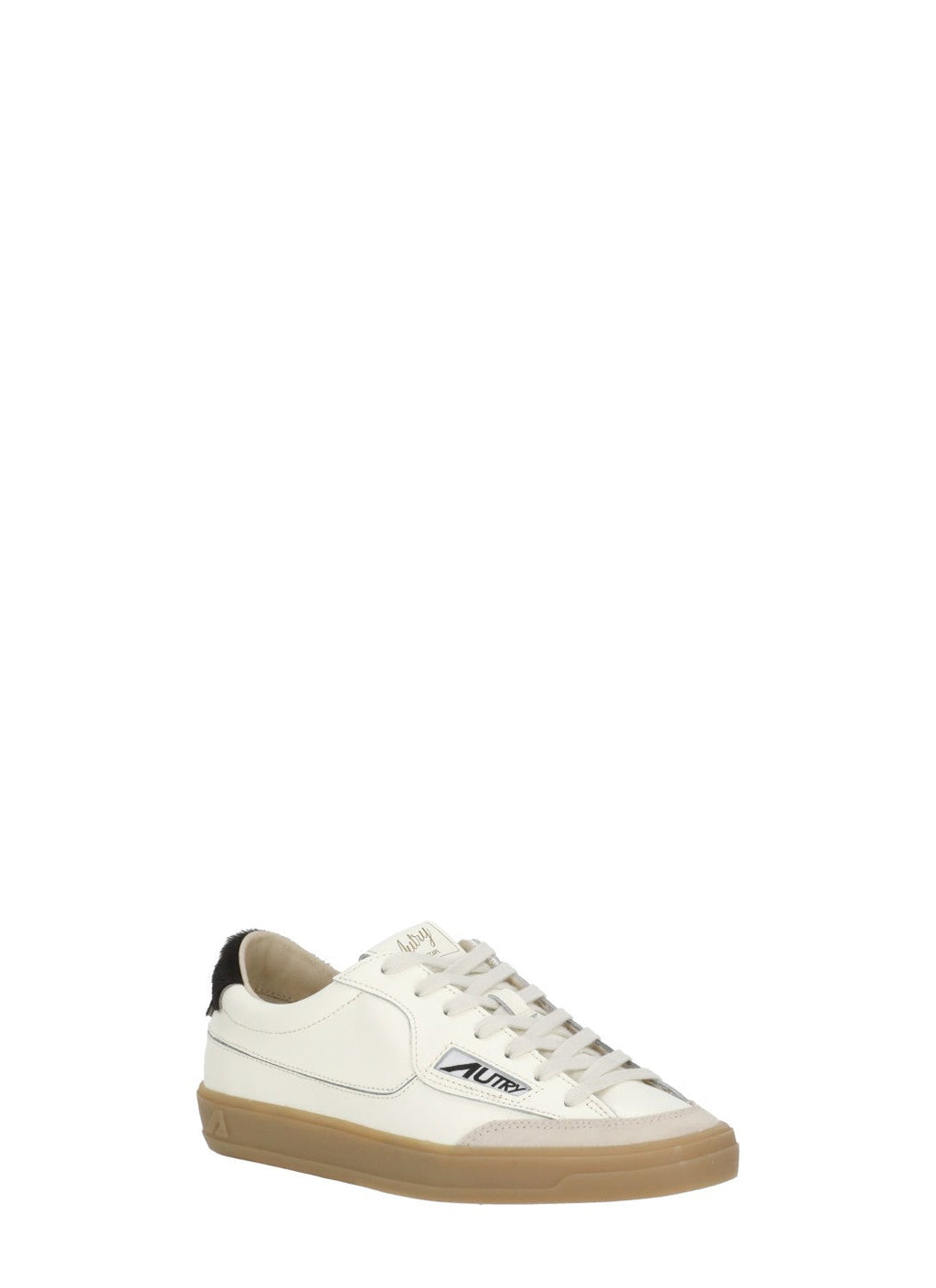White Windscape Low Suede Leather Low-Top Sneakers
