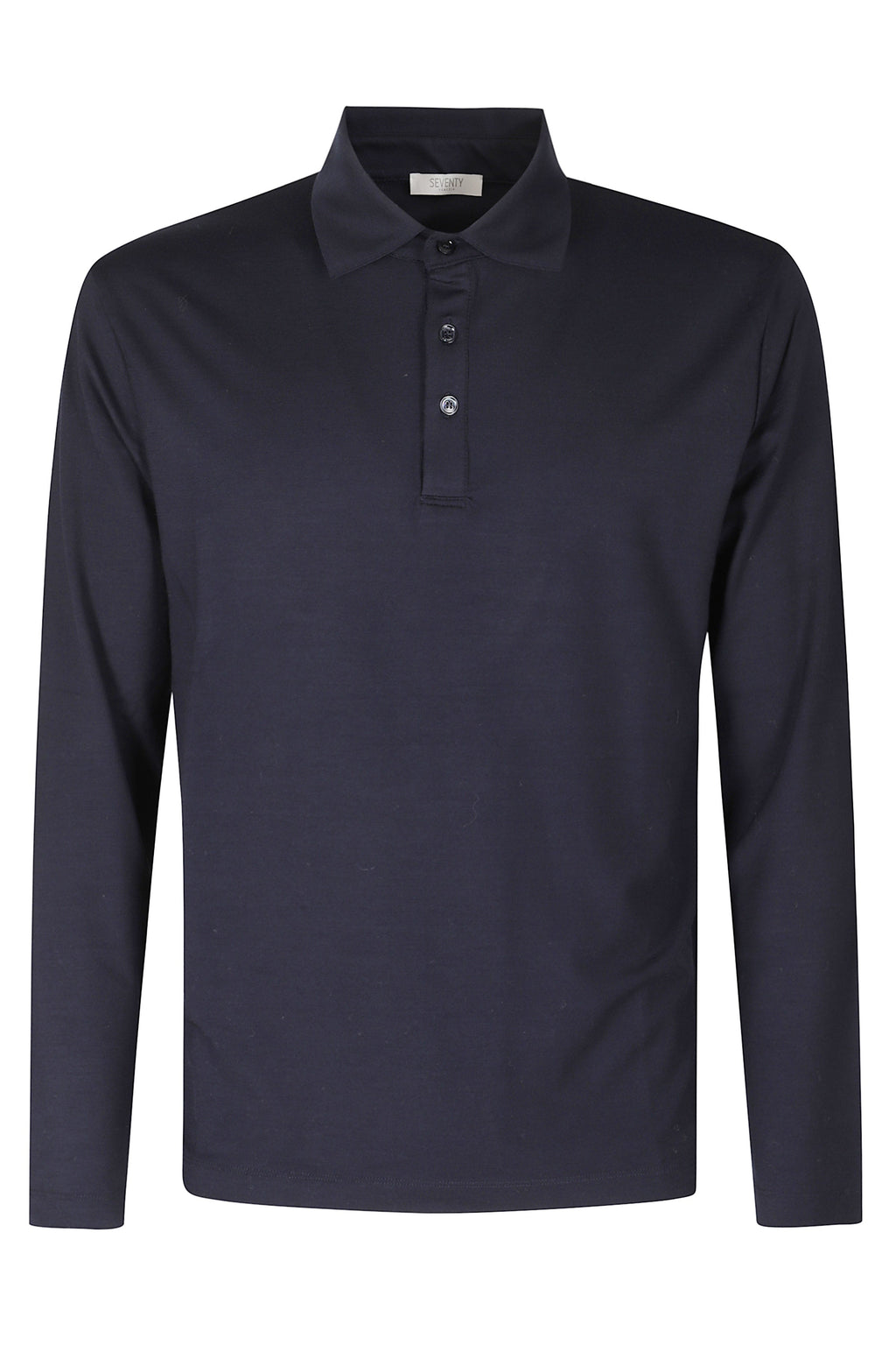 Blue Wool Jersey Polo Shirt