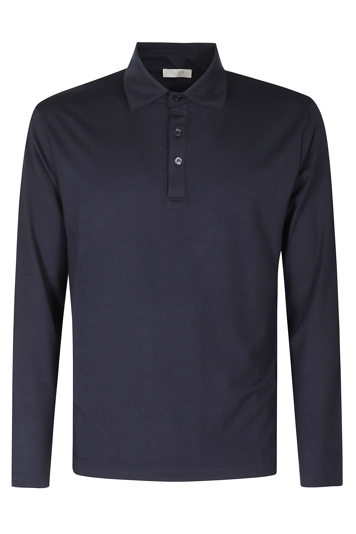 Blue Wool Jersey Polo Shirt