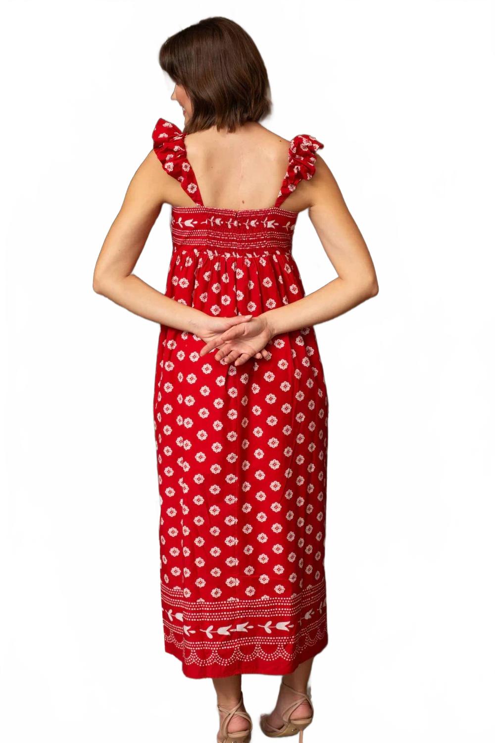 Sylvie Midi Dress In Ember Dot