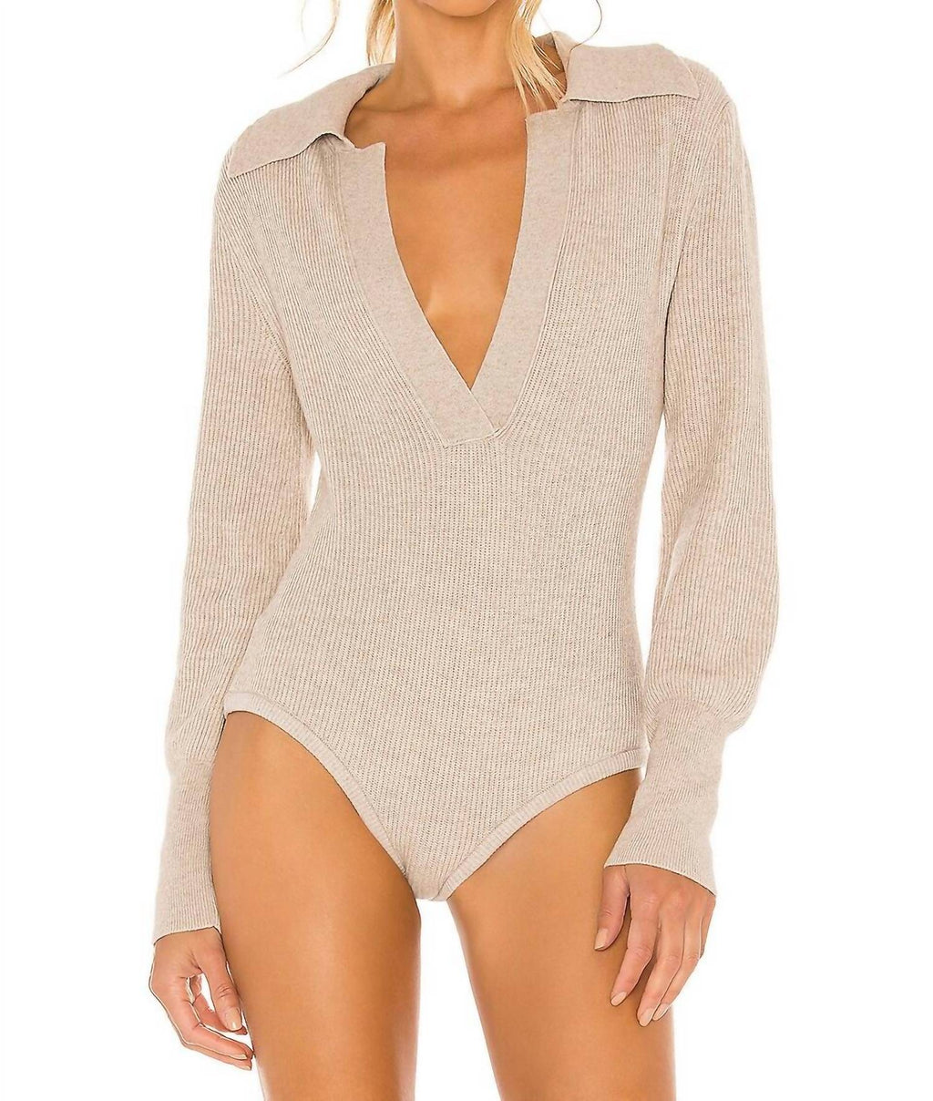 Azha Bodysuit In Beige