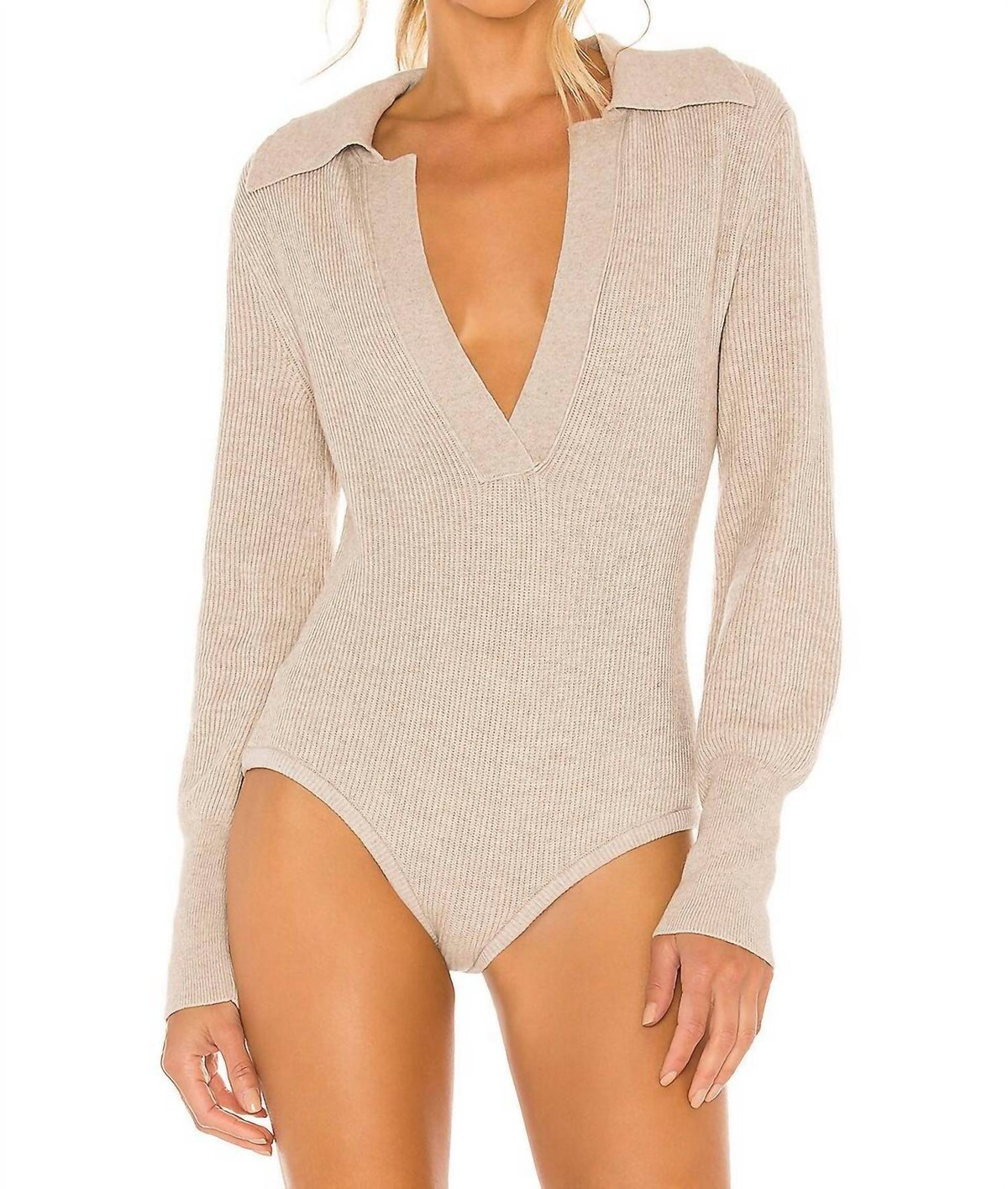 Azha Bodysuit In Beige