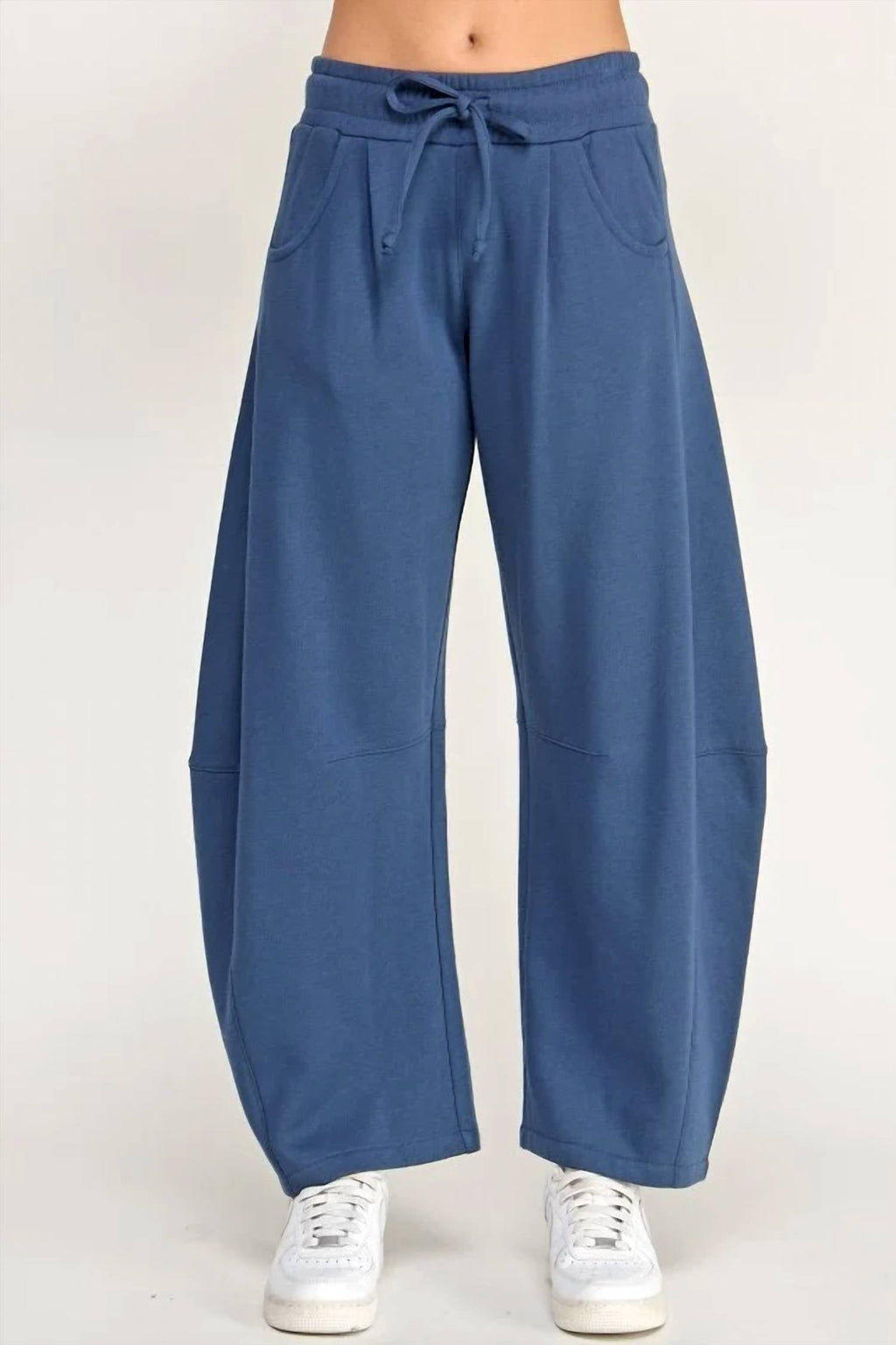 Cocoon Barrel Leg Joggers In Blue