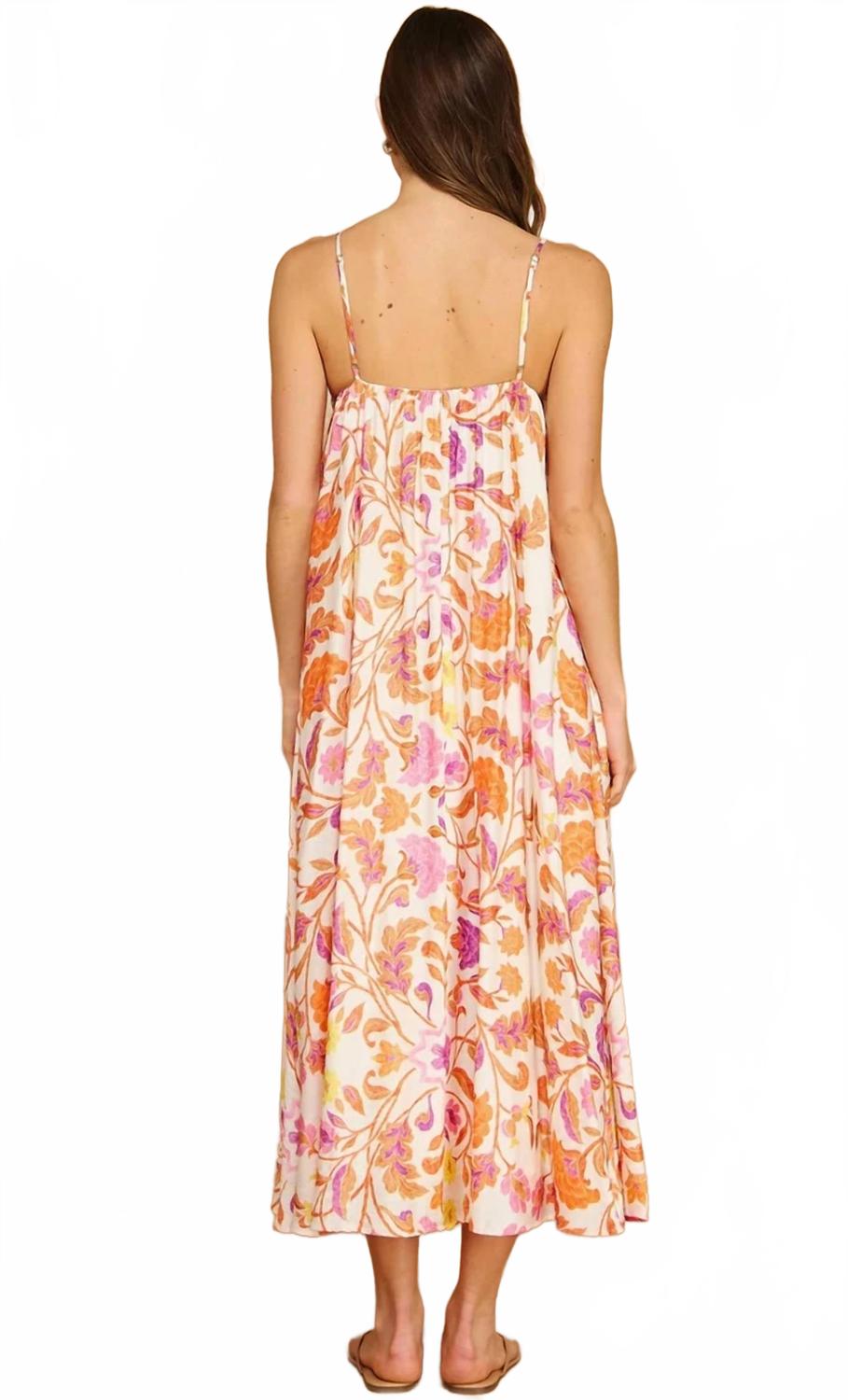 Bella Maxi Dress In Pink Multi
