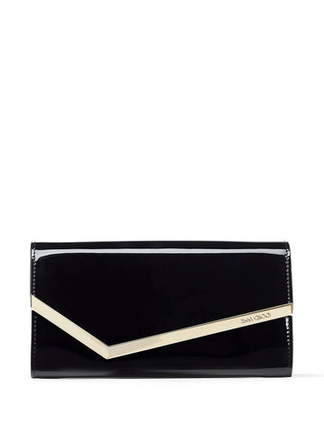 Jimmy ChooEmmie patent leather clutch bag