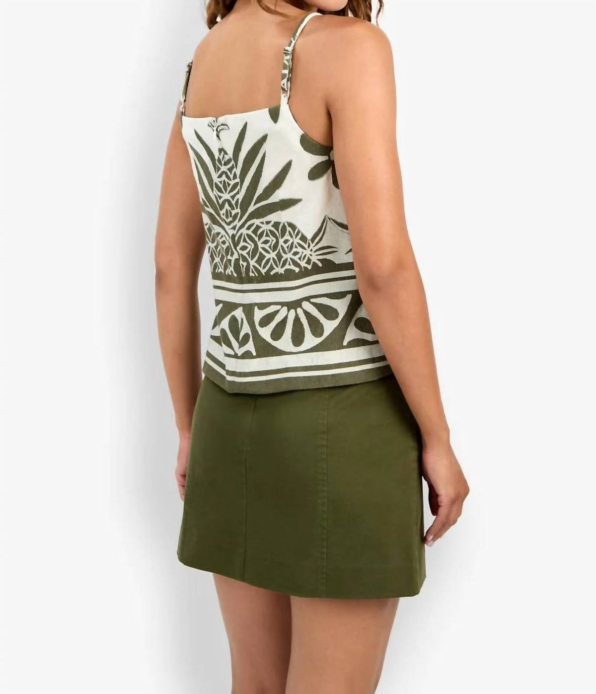 Marita Sleeveless Top In Jungle Green
