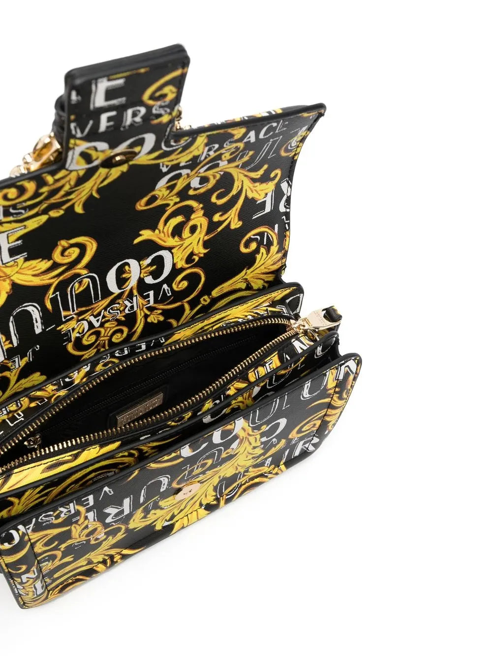 Versace Jeans CoutureBarocco-print buckle-detail crossbody bag