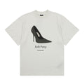 Balenciaga Knife Pump Graphic T-Shirt in Light Gray