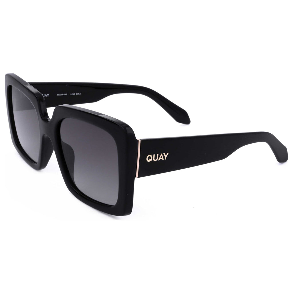 Quay Women's 47mm Black Sunglasses TOTAL-VIBE-BLK-47