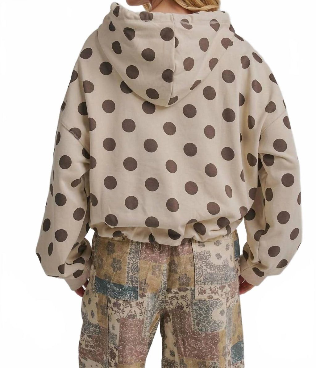 Spot On Hoodie In Oatmeal/coffee