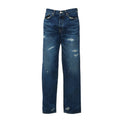 Loose Fit Distressed Denim Jeans