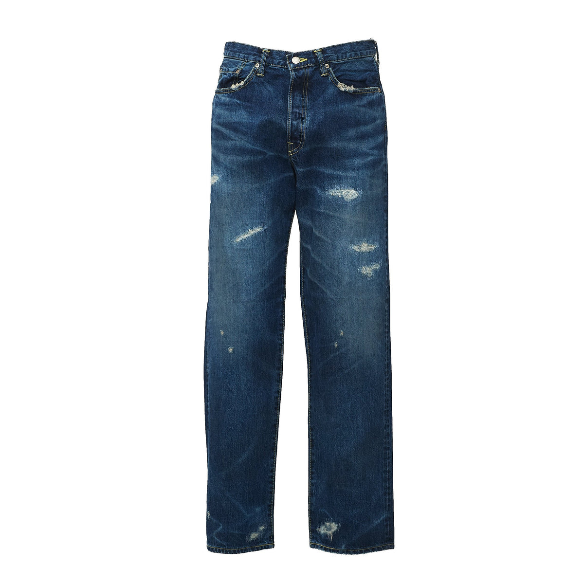 Loose Fit Distressed Denim Jeans
