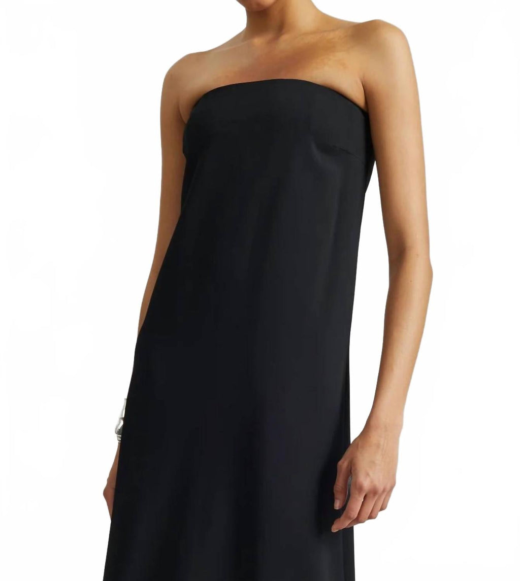 Strapless Maxi Dress In Black