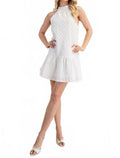 Sugar Bow Mini Dress In White