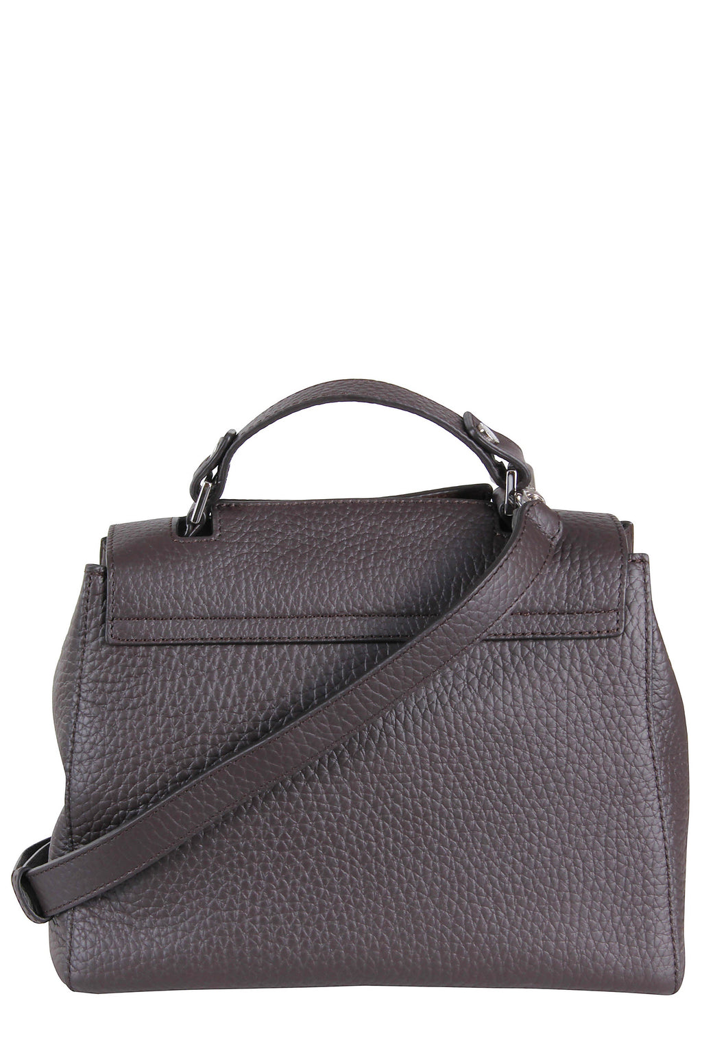 Grained Leather Small Handbag