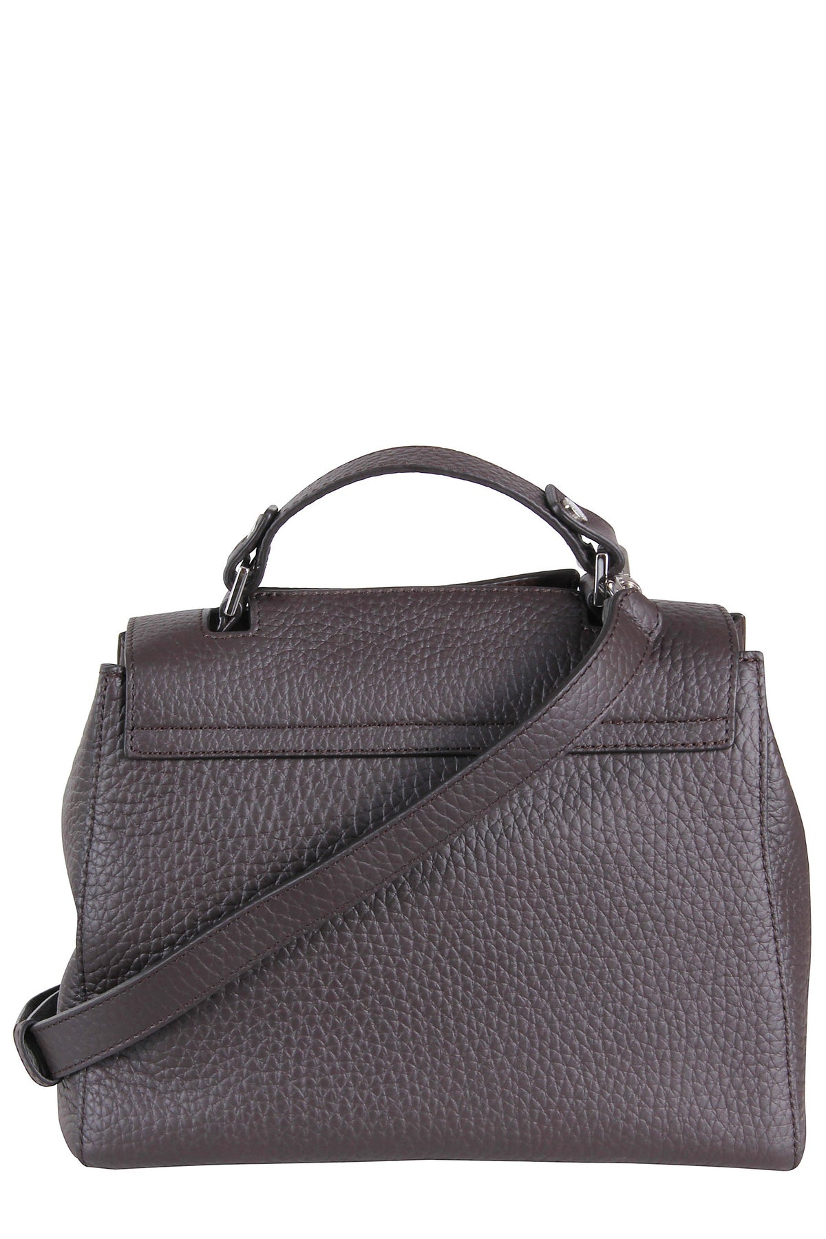 Grained Leather Small Handbag