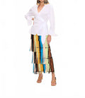 Anya Poplin Wrap Top In Macadamia White