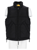 Black High Collar Polyamide Padded Vest