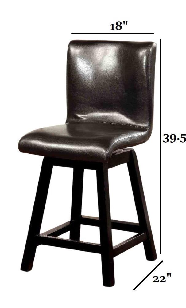 Set of 2 Contemporary Counter Height Chairs with Padded Seats