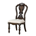 Set of 2 Elegant Dining Room Chairs with Sculpted Frames