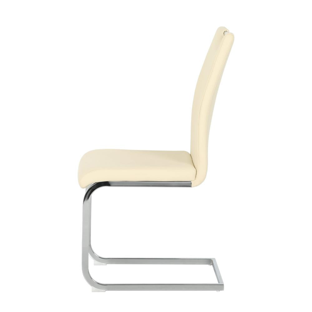 Set of 2 Stylish Dining Side Chairs with Padded Backrests