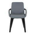 Mid-Century Modern Chair with Bamboo Frame and Cushioned Seat