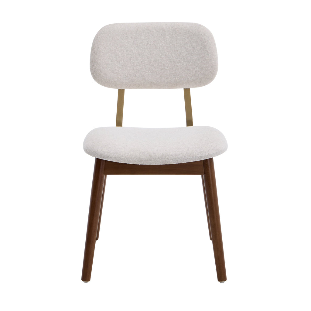 Set of 2 Wooden Upholstered Dining Chairs