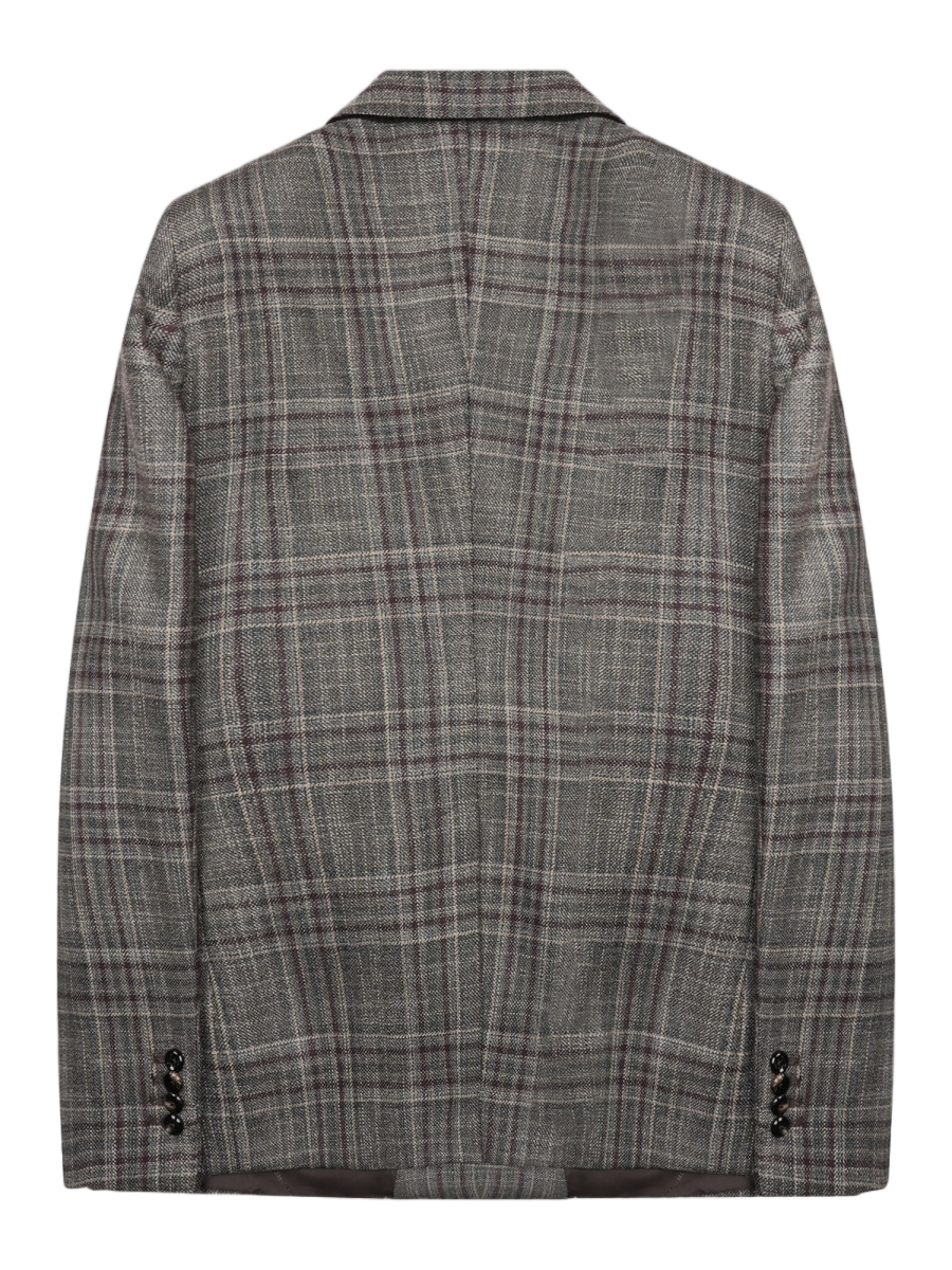 Parigi Plaid Double-Breasted Virgin Wool-Blend Blazer
