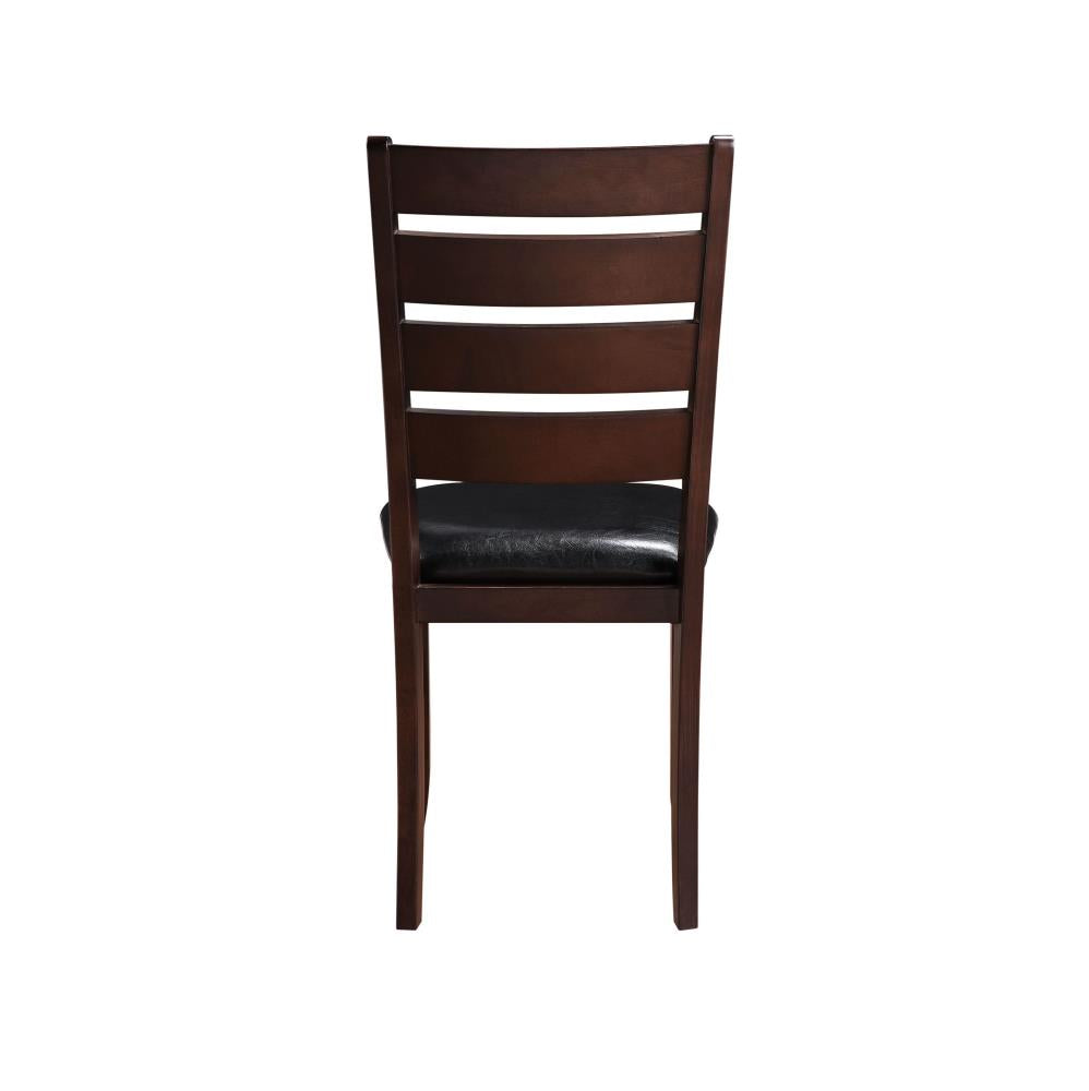 Set of 2 Contemporary Dining Chairs with Ladder Backs
