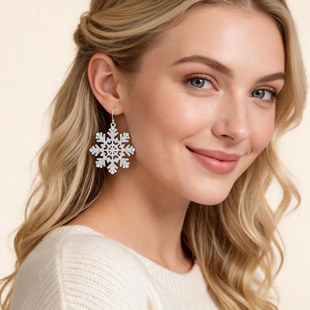 Snowflake Dangle Earrings