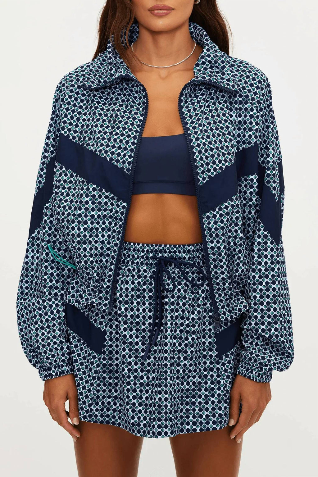 Casen Full Zip Jacket In Twilight Tides Geo