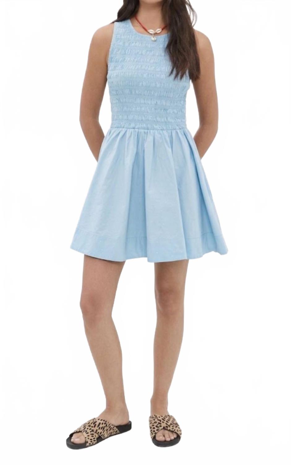 Florie Ruched Dress In Clear Water