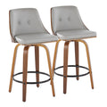 Fixed-Height Swivel Chairs with Metal Footrests