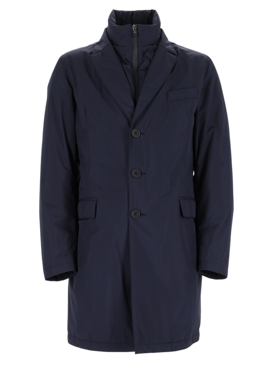 Tailored Blue Three-Button Polyester Jacket