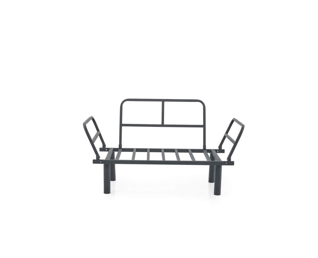 Compact Metal Frame Futon Loveseat