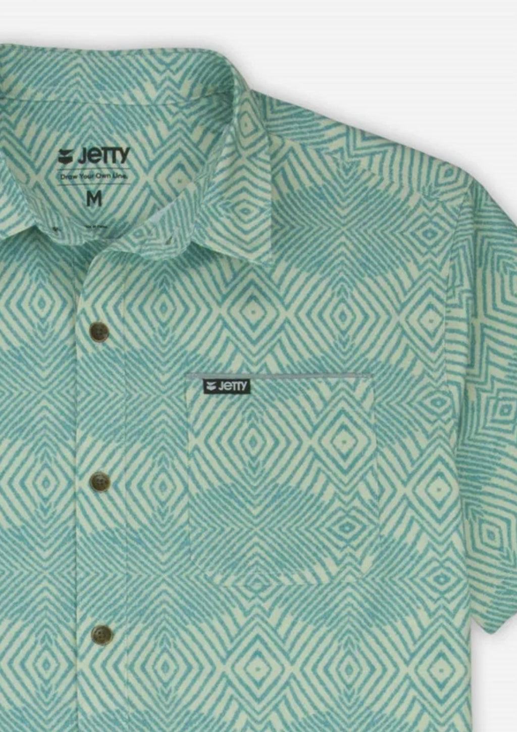 Men's Garwood Woven Shirt In Teal Blue