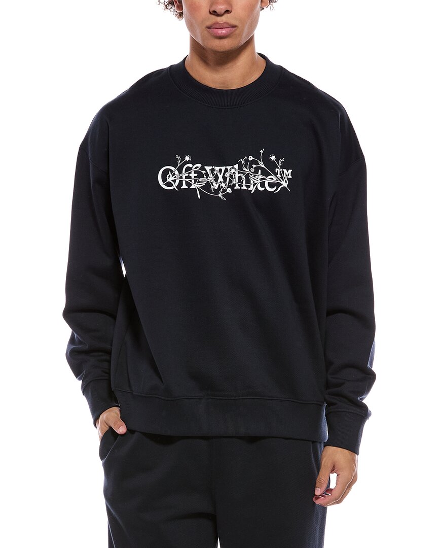 Off-White Floral Bookish Logo Sweatshirt
