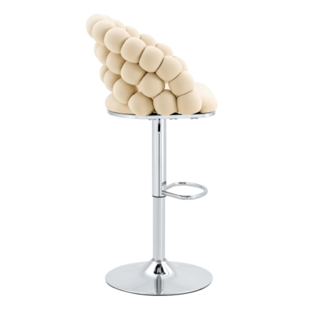 Contemporary Swivel Bar Chairs with Woven Backs