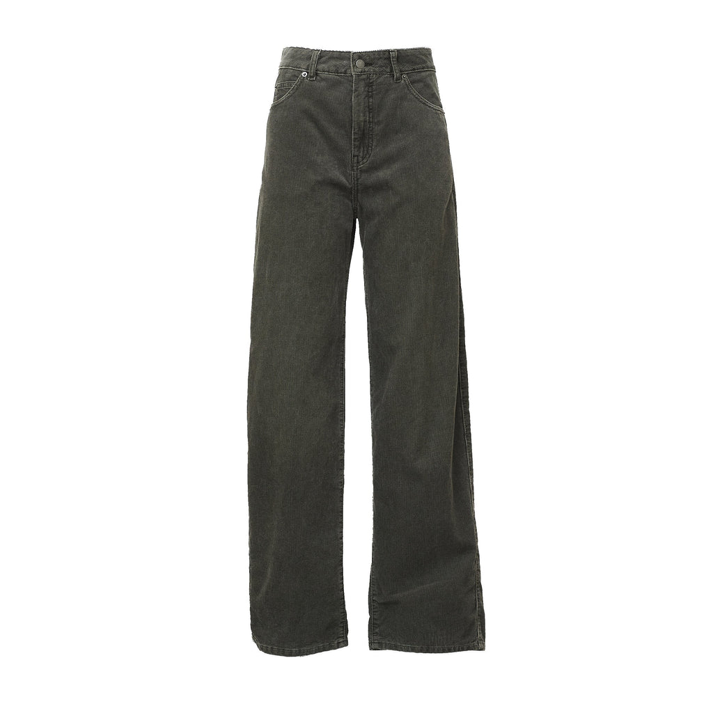Washed Corduroy Oversized Wide-Leg Pants