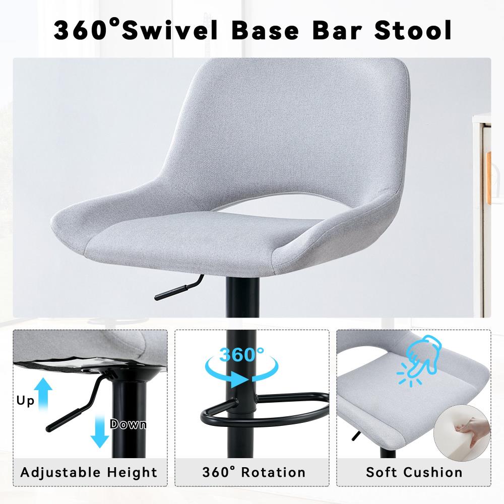 Modern Adjustable Counter Chairs with Comfortable Cushions