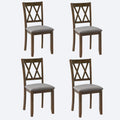 Wooden Dining Chairs with Padded Seats