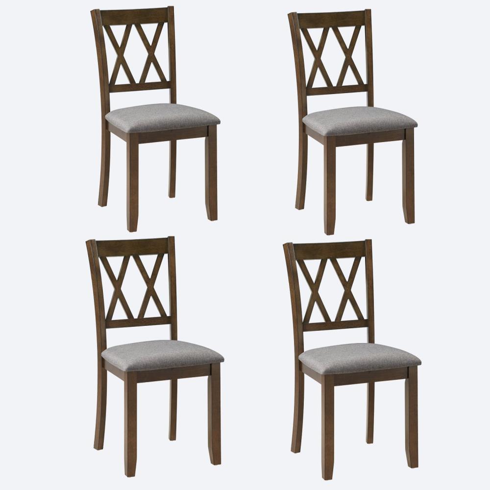 Wooden Dining Chairs with Padded Seats